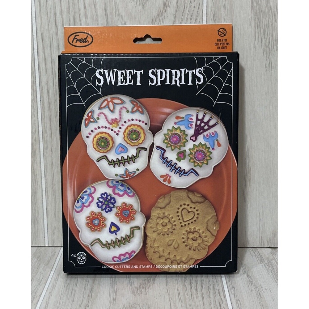 Fred Sweet Spirits Day of the Dead sugar skull cookie cutters stamps new set 4
